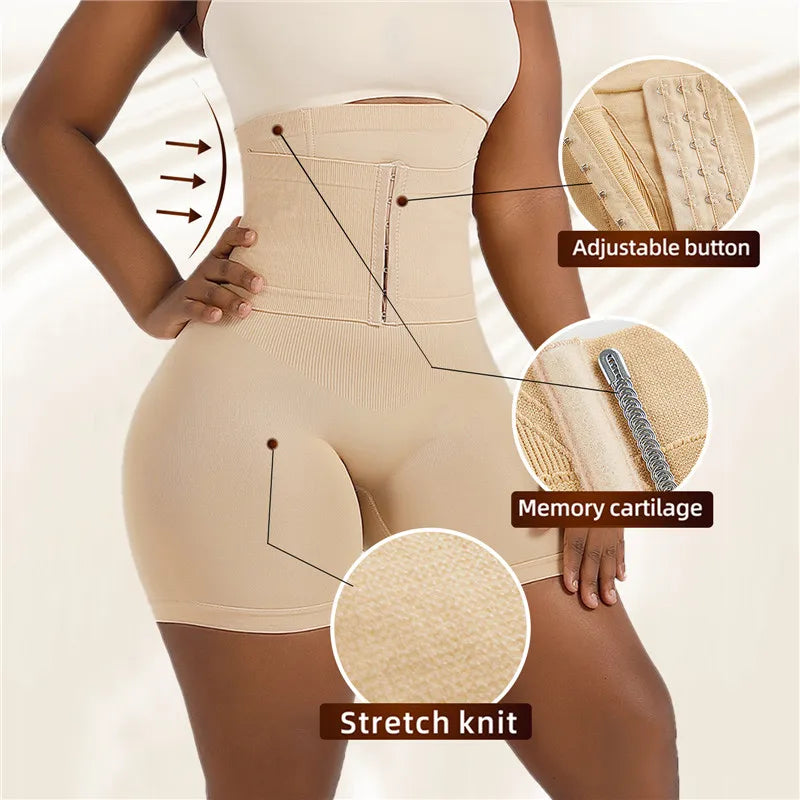 Shapewear for Women New Women Firm Tummy Control with Hook High Waist Trainer Body Shaper Butt Lifter Shapewear Panties Female Slimming Fajas Shorts