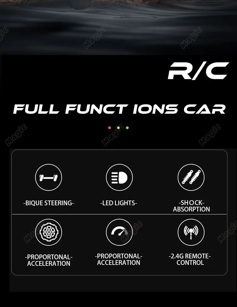 New 1:16 RC Car Remote Control Cars 2.4G Buggy Truck Drift Racing Climbing Off Road Vehicle Outdoor Toy Boy Kids Childrens Gifts