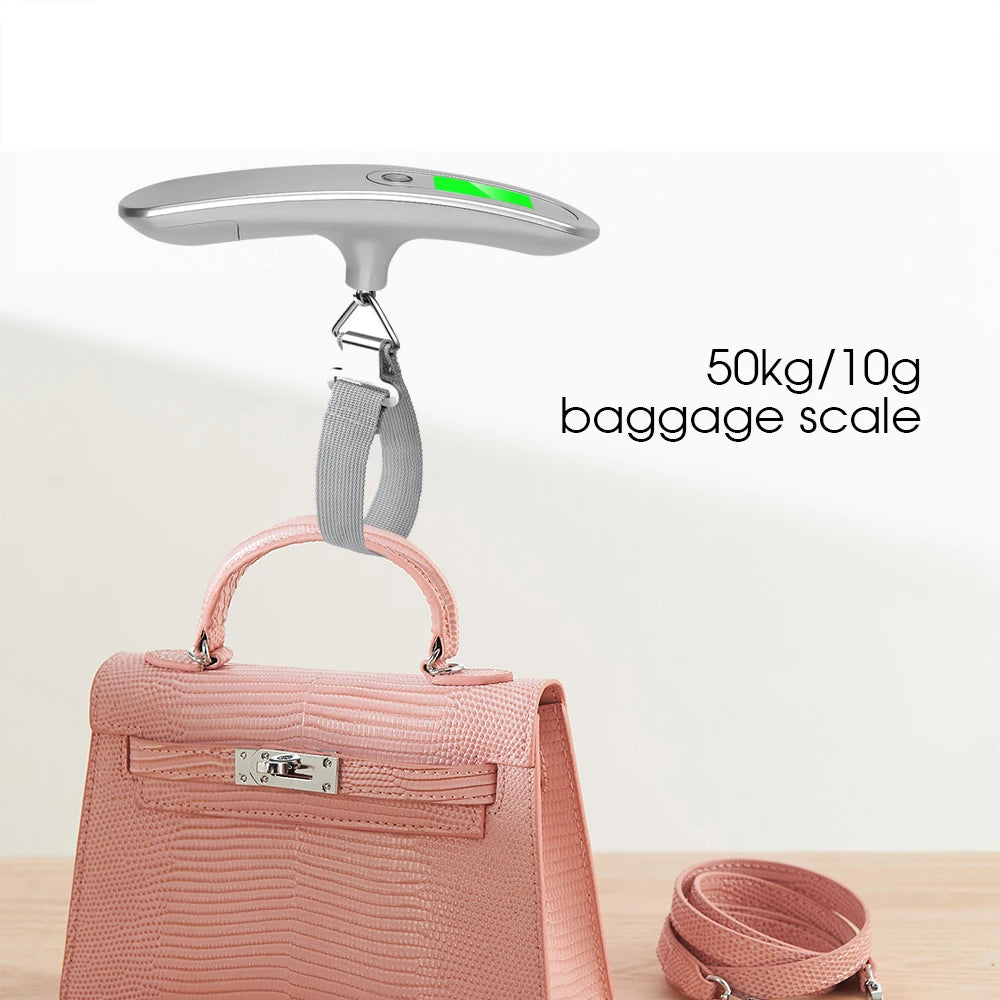 50kg x 10g Portable Scale Digital LCD Display Electronic Scale Weight Suitcase Travel Weighs Baggage Bag Weight Kitchen Supplies