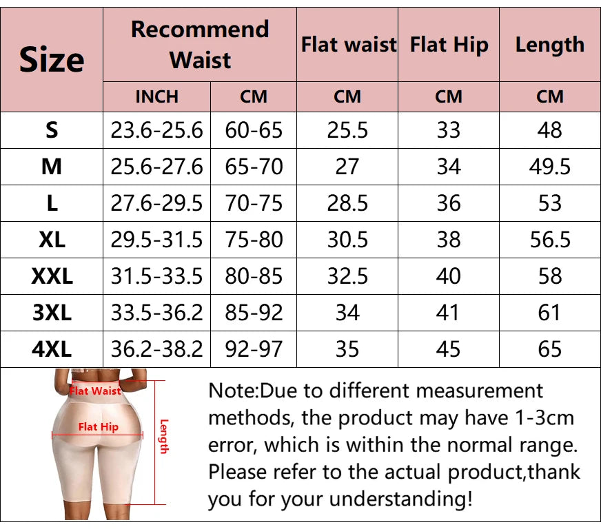 Shapewear for women's High Waist Women Padded Butt Lifter Buttocks Enhancer Body Shaper Pants Hip Pads Panties Butt Push Up Shapewear