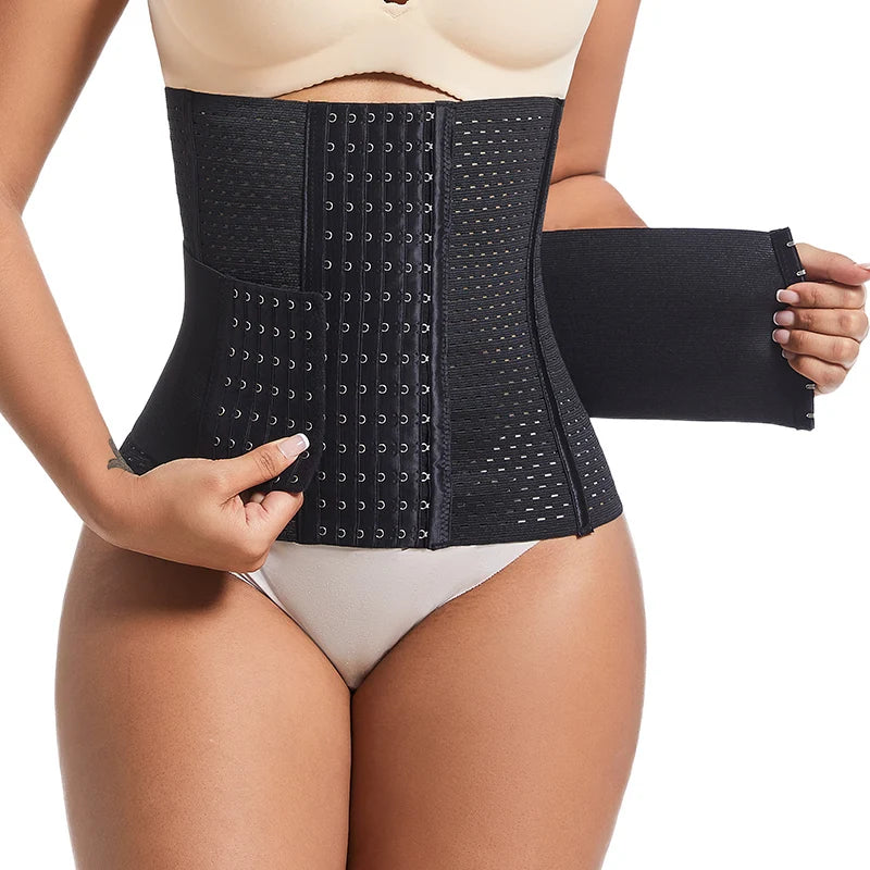 Shapewear for women's Tummy Control Belt  Waist Cinhcer Waist Trainer Body Shaper Slim Corset 6-Row Hook and Eye Closure