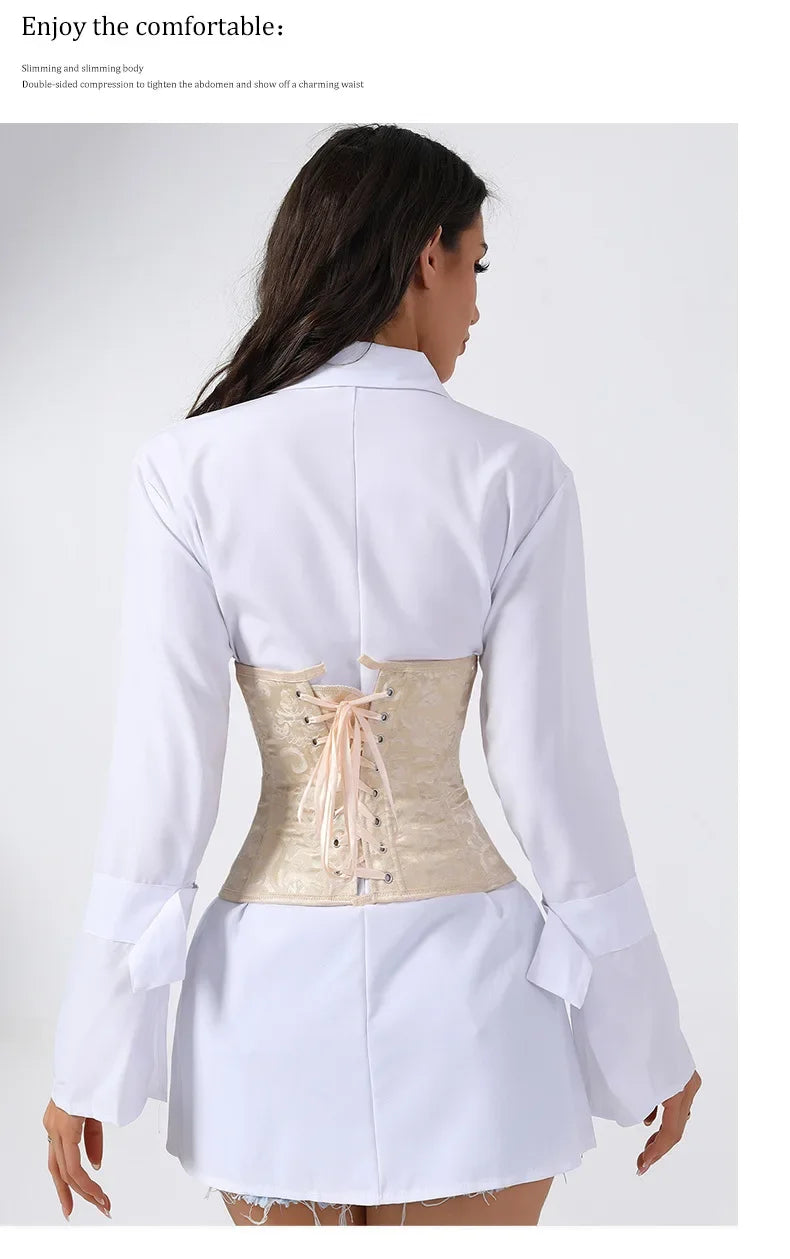 Shapewear for women's Waist Trainer Tummy Control Corset Body Shaper Shapewear Women 3-Row Hook Fit Waist Cincher Bust Lifter Top for Outfit Match