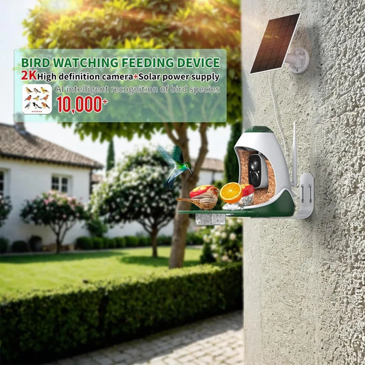Bird Feeder with Camera,AI Identify Species Solar Panel