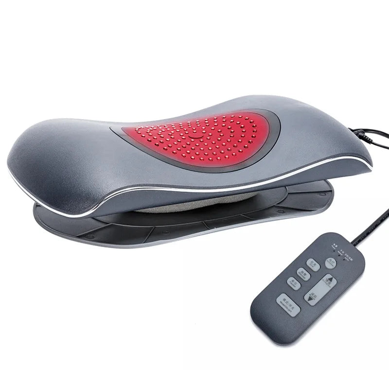 Lumbar Massager Traction Device Red Light Back Hot Compress Airbag Timed Tools