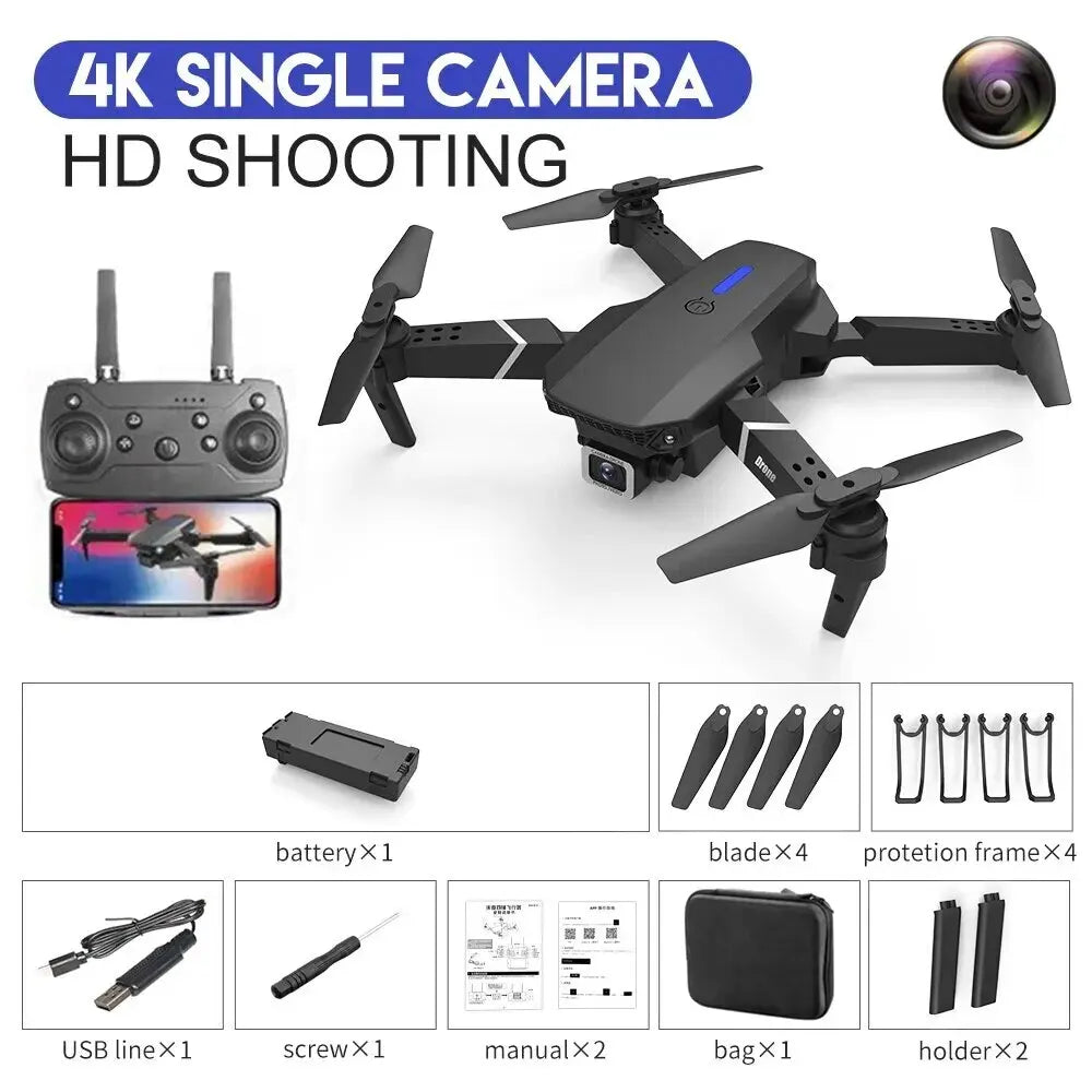 Drone E88Pro 4K 1080P Wide Angle HD Camera