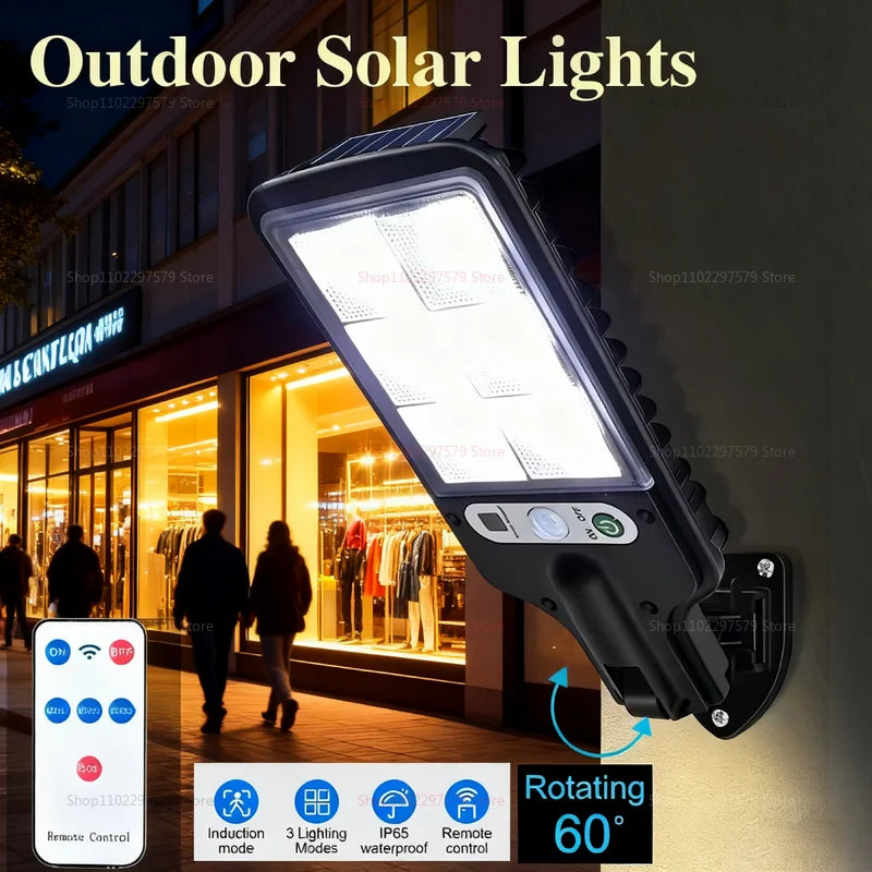 Solar LED Motion Sensor Lights Remote Control Induction Lights for Garden Patio