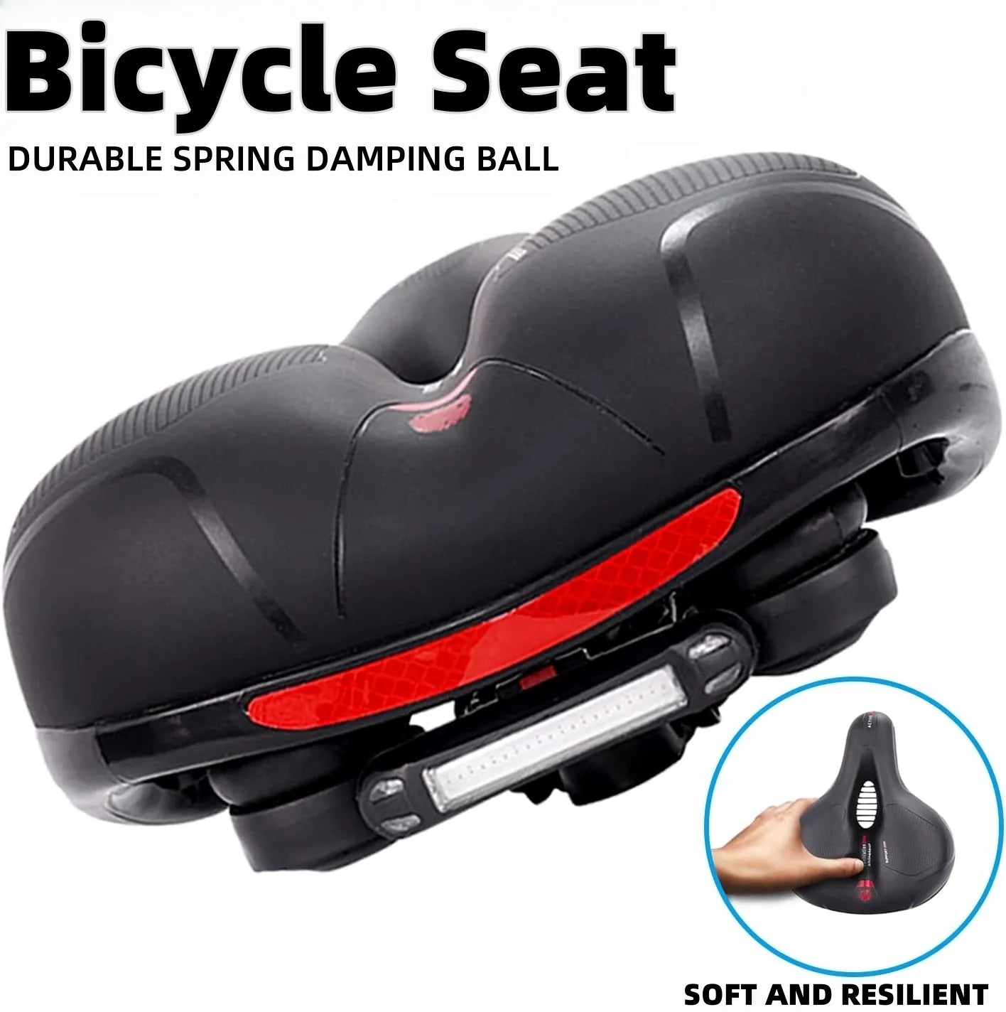 Universal Bicycle Seat for Mountain Bikes Thick Soft Breathable Shock Absorbing Ball Style Cycling Saddle for  Outdoor Riding