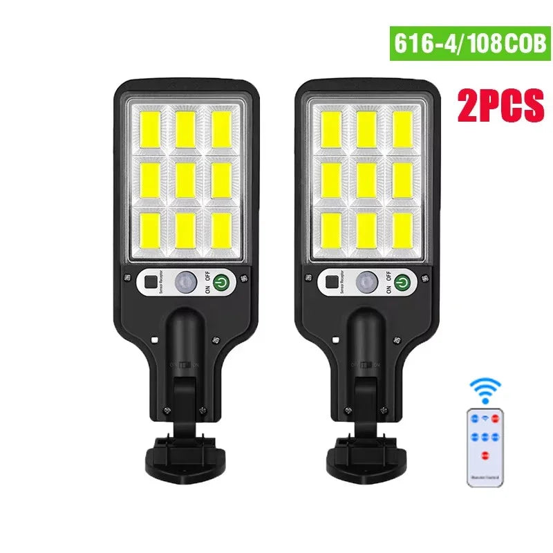 Solar LED Light 300000LM Outdoor Lamp Of Motion Sensor 4 Mode Waterproof