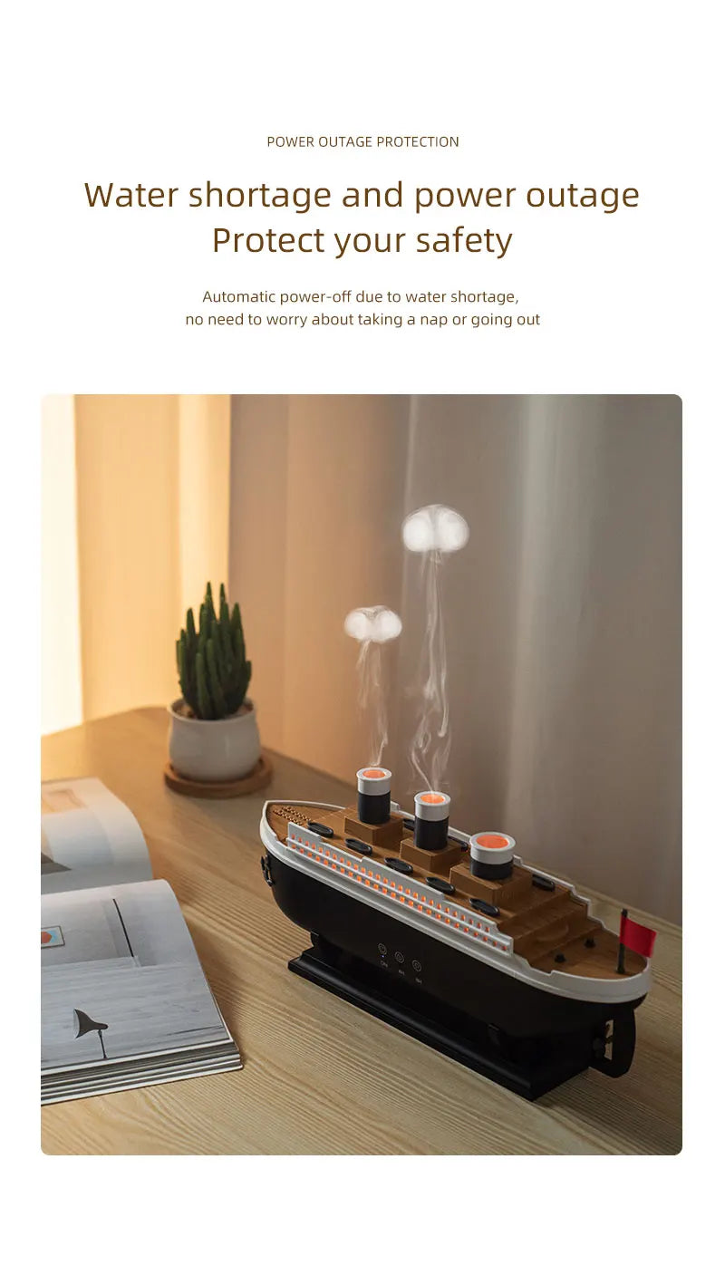 Jellyfish Smoke Ring Essential Oil Diffuser Cruise Ship Aroma Air Humidifier with Remote, 7 Colors Light, Ultrasonic Cool Mist