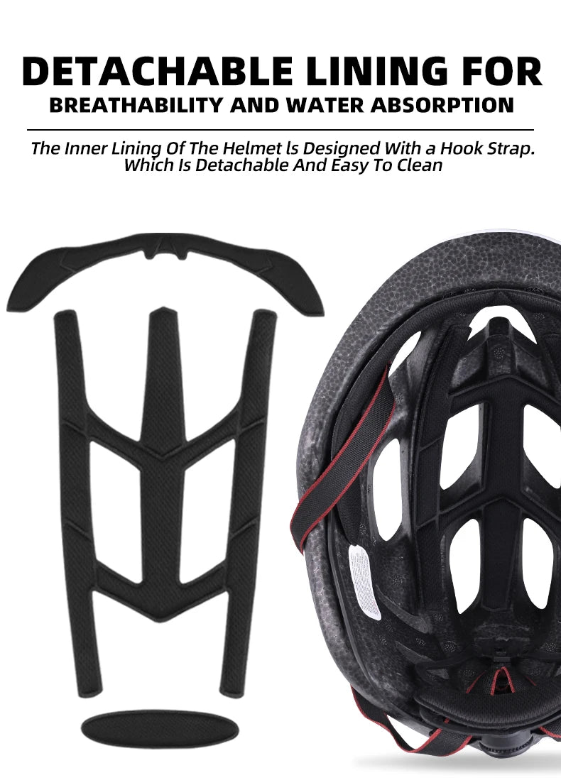 X-TIGER Cycling Helmet Man Women LED Light Helmet Road Mountain Bike Helmet Bicycle Helmet Rechargeable Brim Design Helmet