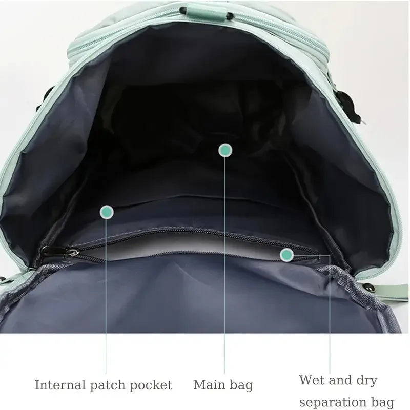 Large Capacity Storage Bag Travel Bag Tote Carry On Duffel Luggage Waterproof Backpack Handbag Oxford Shoulder Women