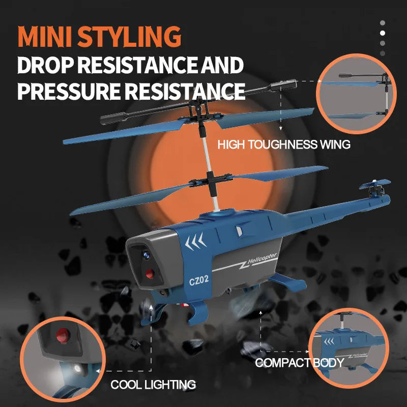 2.4G Rc Helicopters 3.5CH Remote Control Airplane with Lights Obstacle Avoidance  Drone Radio Controlled Plane Toys for Boy Gift