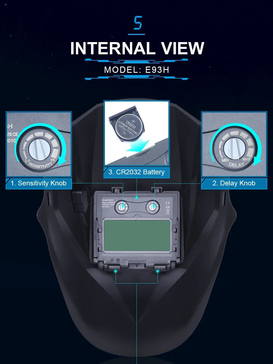 Big View Mask Welding Helmet Filter Cascos Maquina Solda Capacete 1112 Welder Auto Darkening Welding Filter Mascara D Solda Mask
