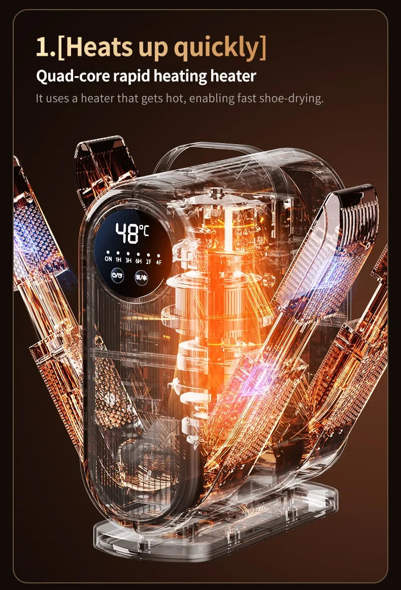 Six-Arm Foldable Shoe Dryer