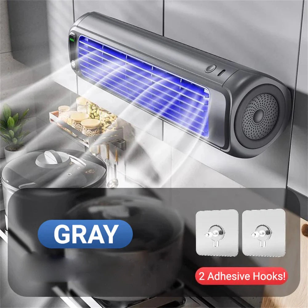 Portable Air Circulator 2000mAh Desktop Mini Rechargeable Fan Wall Non-drilling Silent Tower Fan