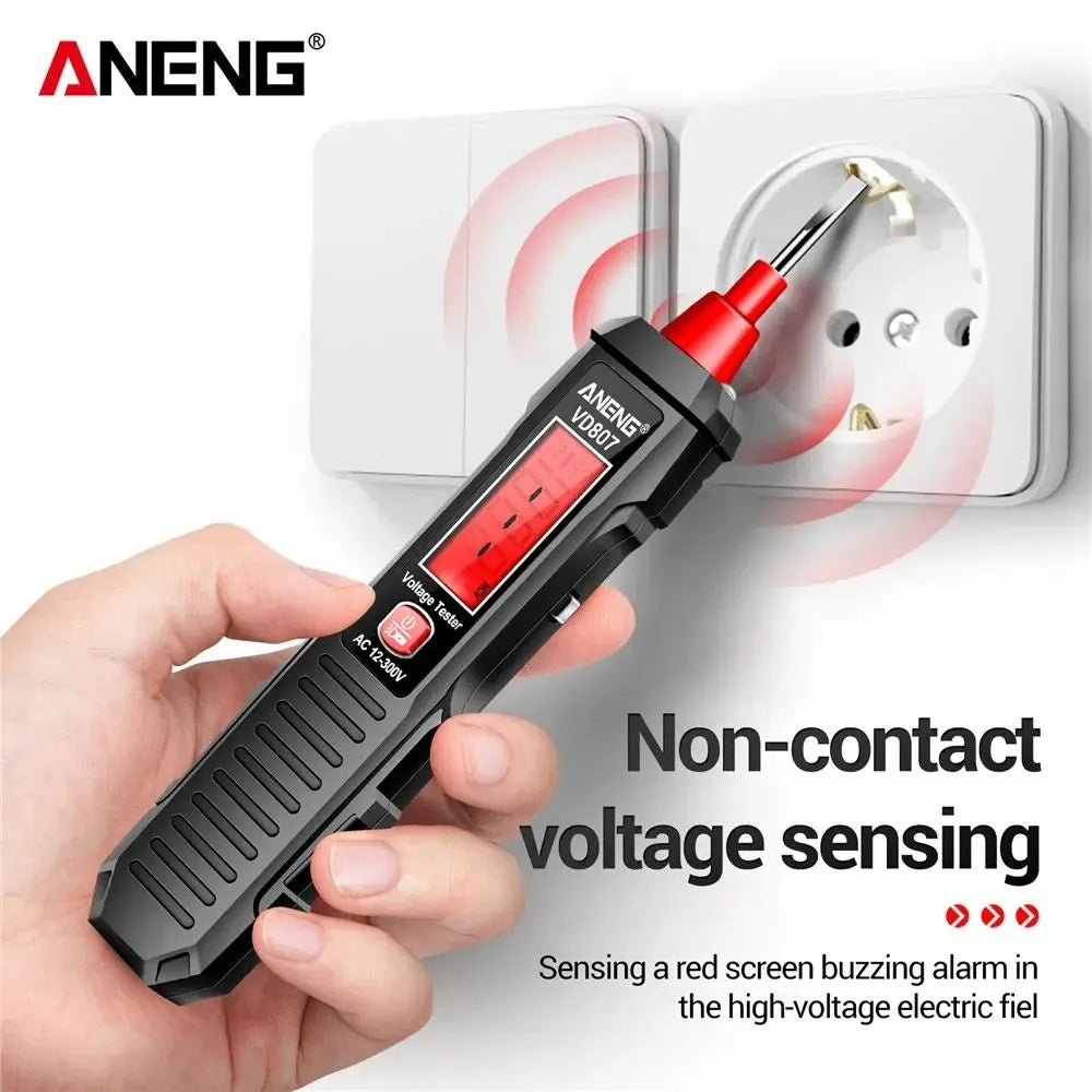 VD807 One-word Induction Portable 50/60Hz Smart Electric Pen Tester NCV Sensor AC 12-300V Non-contact Wire Detector Tools