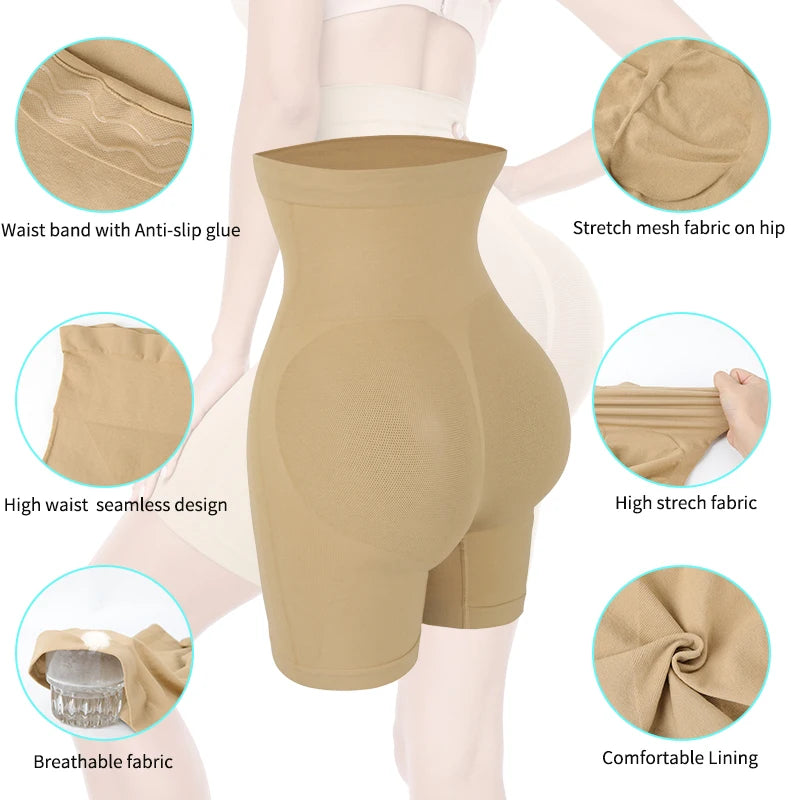 Shapewear for Women High Waist Seamless Body Shaper Shorts Shapewear Women Tummy Control Thigh Slimming Sculpting Butt Lifter Mesh Buttock Enhancer