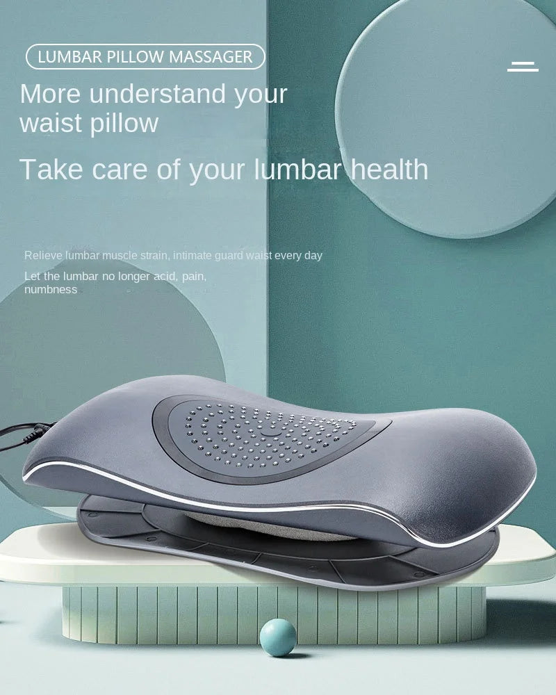 Lumbar Massager Traction Device Red Light Back Hot Compress Airbag Timed Tools