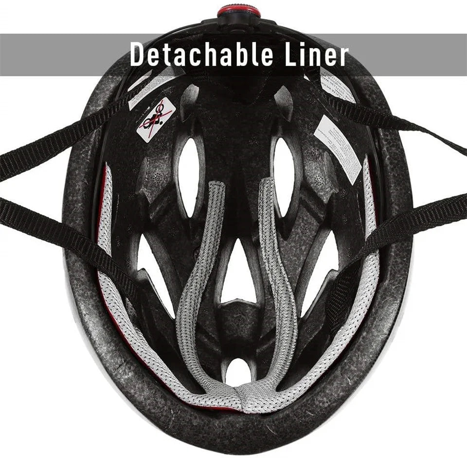 Cycling Helmet Comfort Lining Lightweight Fiber Texture Helmet Adult Mountain Bike Cycling Equipment