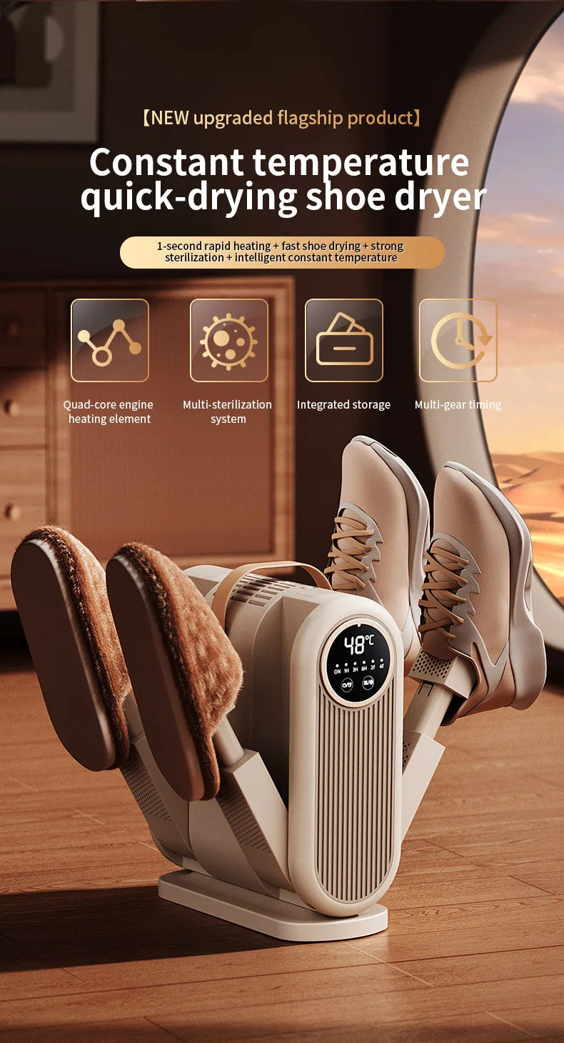 Six-Arm Foldable Shoe Dryer