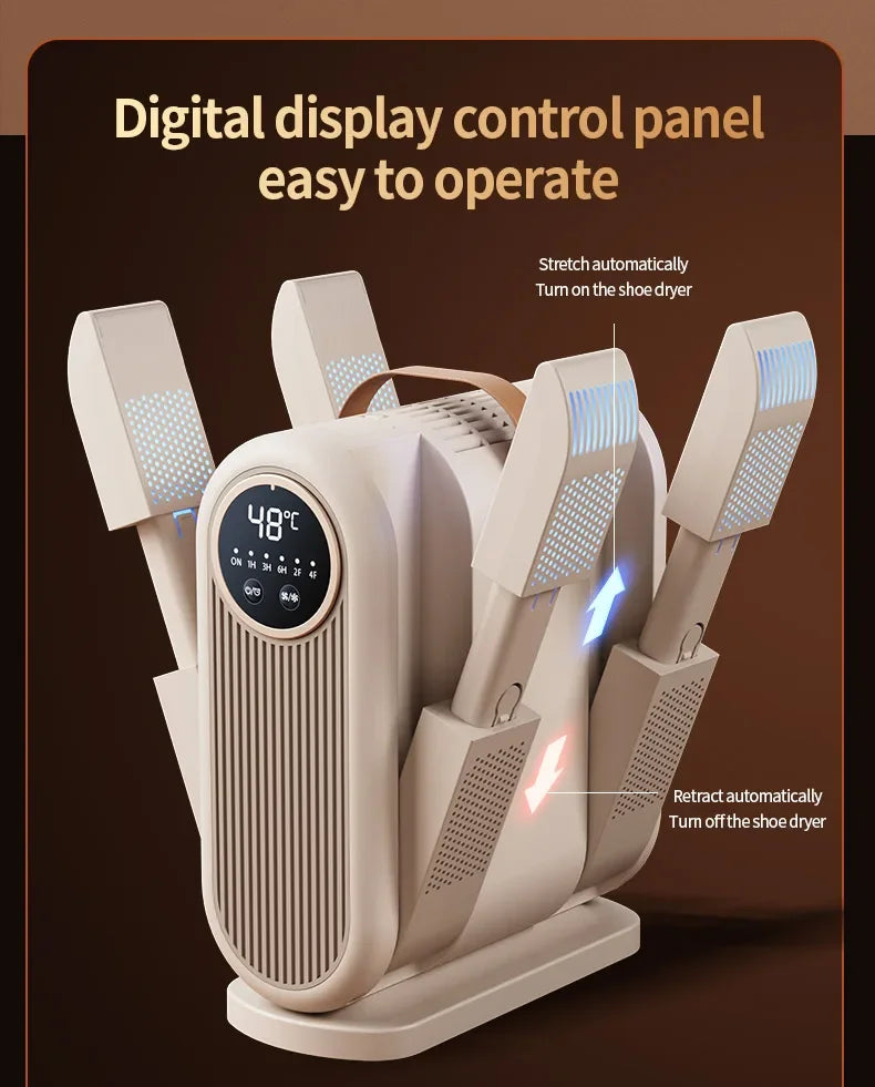 Six-Arm Foldable Shoe Dryer