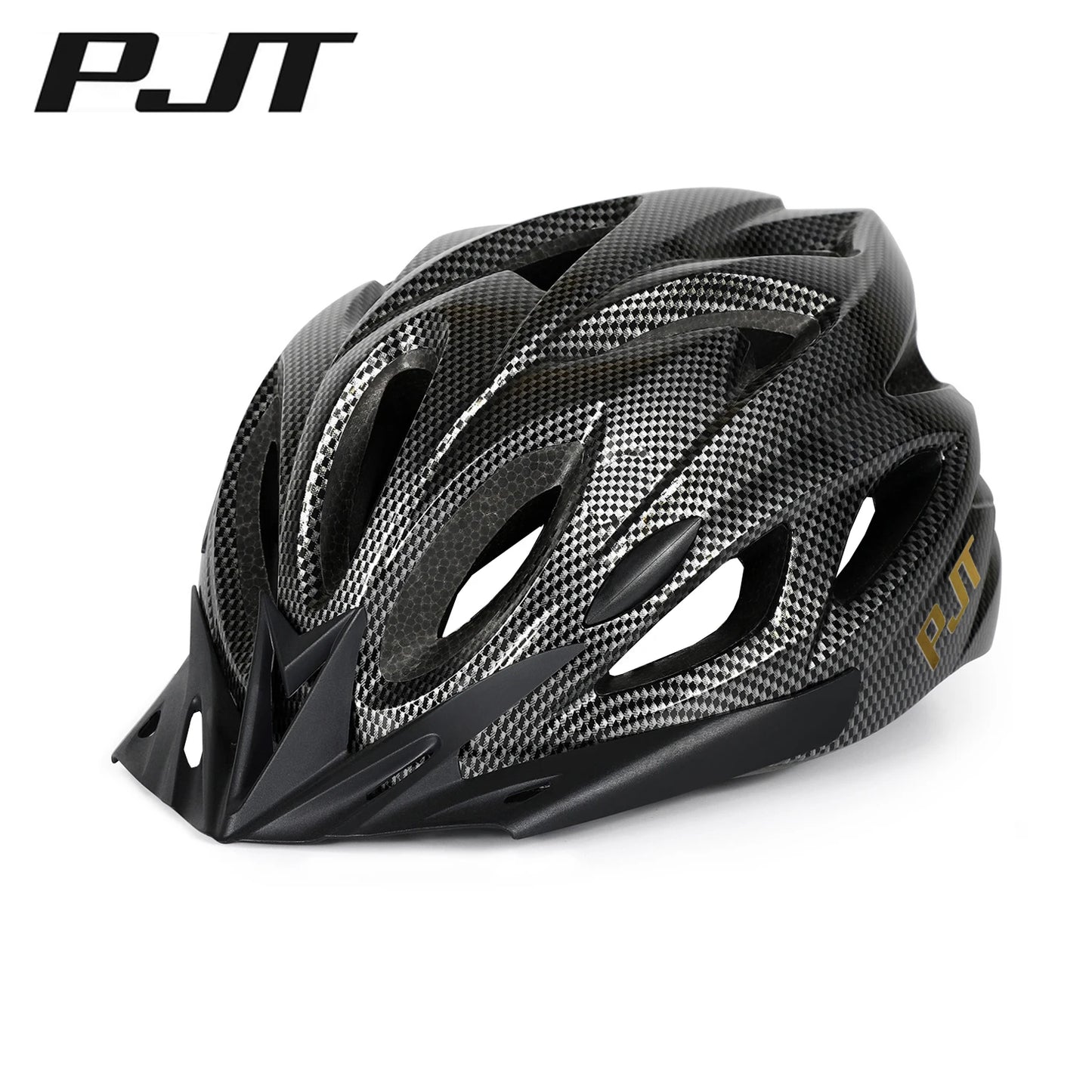 PMT Lightweight Cycling Helmet Comfort Lining Hollow Riding Safety Head Protection Bicycle MTB Helmet Carbon Pattern Bike Helmet