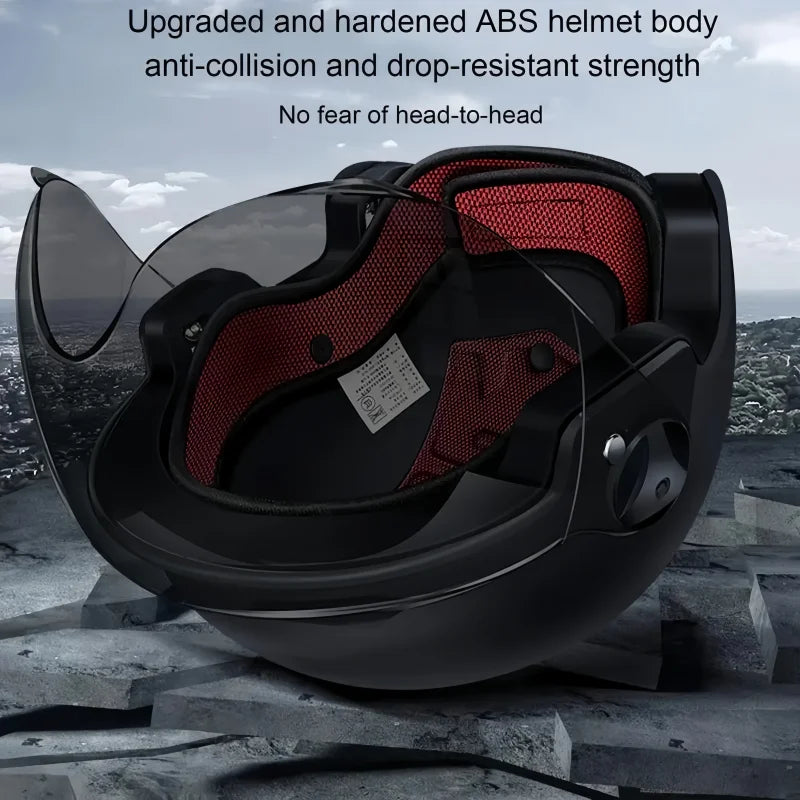 Men's motorcycle helmet - Comfortable and breathable. Bicycle and electric vehicle helmet - 3C certified safety equipment.