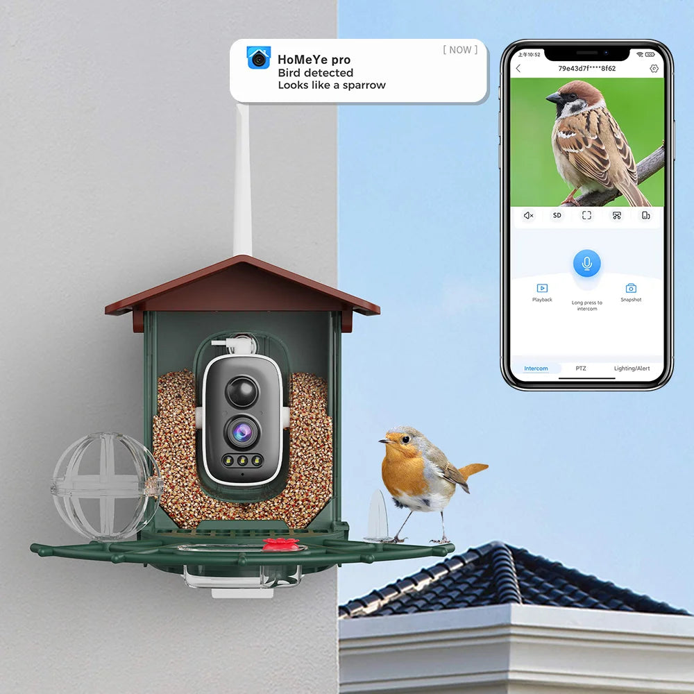 Bird Feeder Camera 4MP 2K HD Bird Video Capture