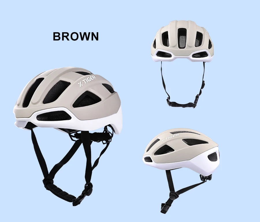 X-TIGER Cycling Helmet Man Women LED Light Helmet Road Mountain Bike Helmet Bicycle Helmet Rechargeable Brim Design Helmet