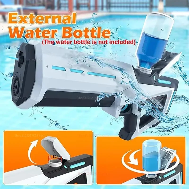 Water Gun Toy Consecutive Shots Automatic Electric Water Blaster for Outdoor Beach Pool Kid Adult Summer Water Fight Toys Gifts