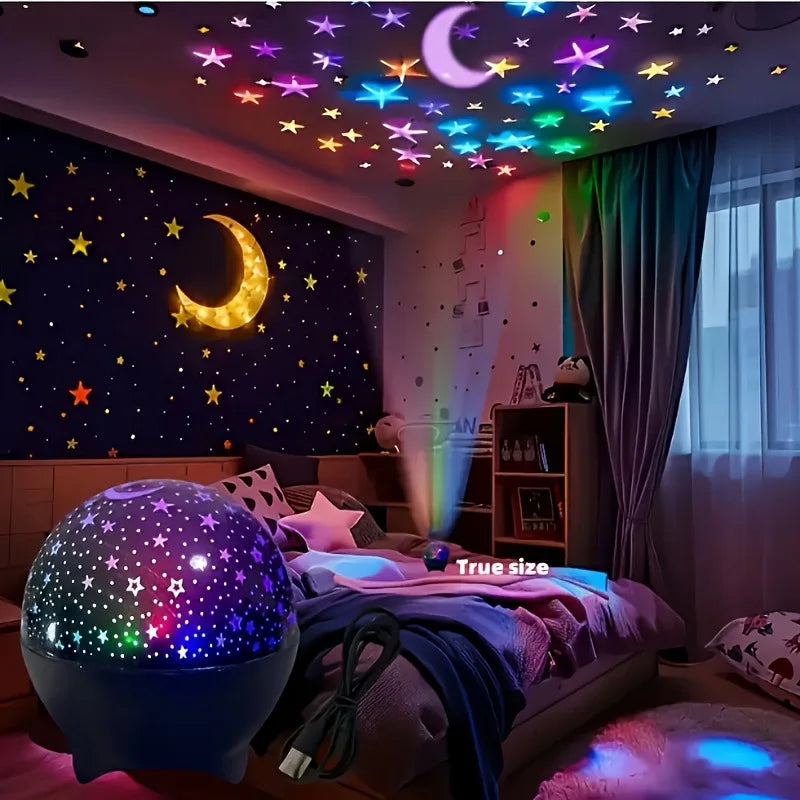 RGB Night Lights LED Projector Light Starry Moon Galaxy Projection Lamp