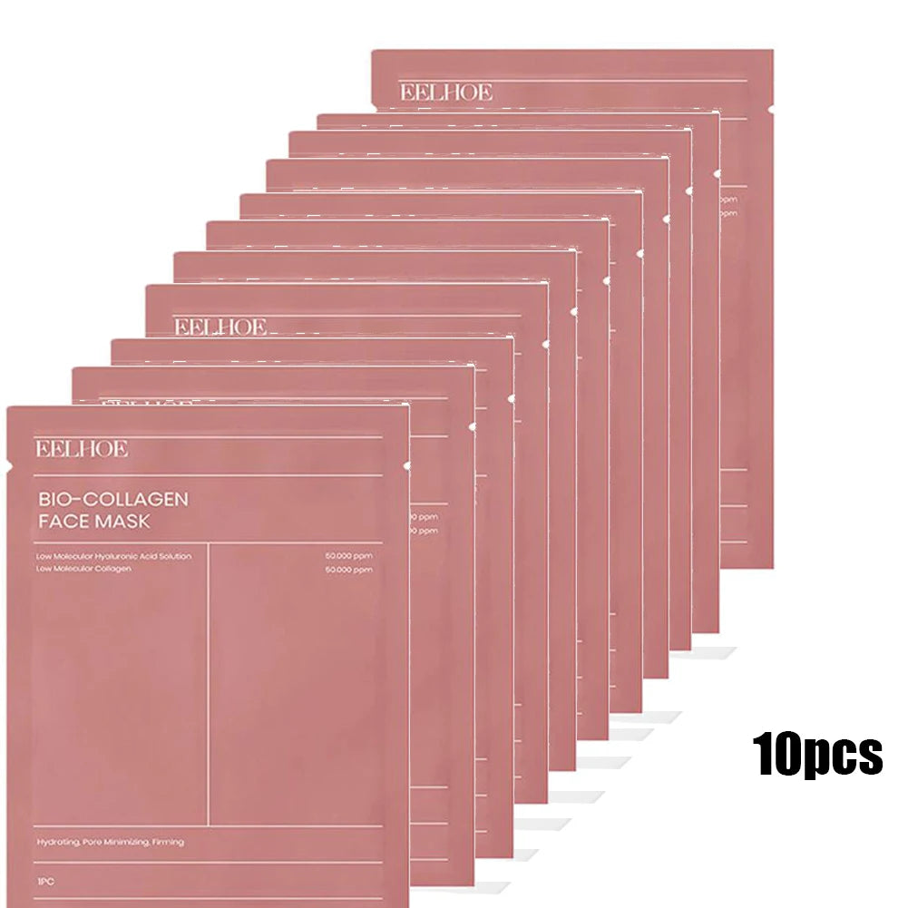 1/5/10 PCs Bio Collagen Face Mask for Deep Hydration,Overnight Pore Minimizing,Moisturizing ,Refreshing Facial Skin Care