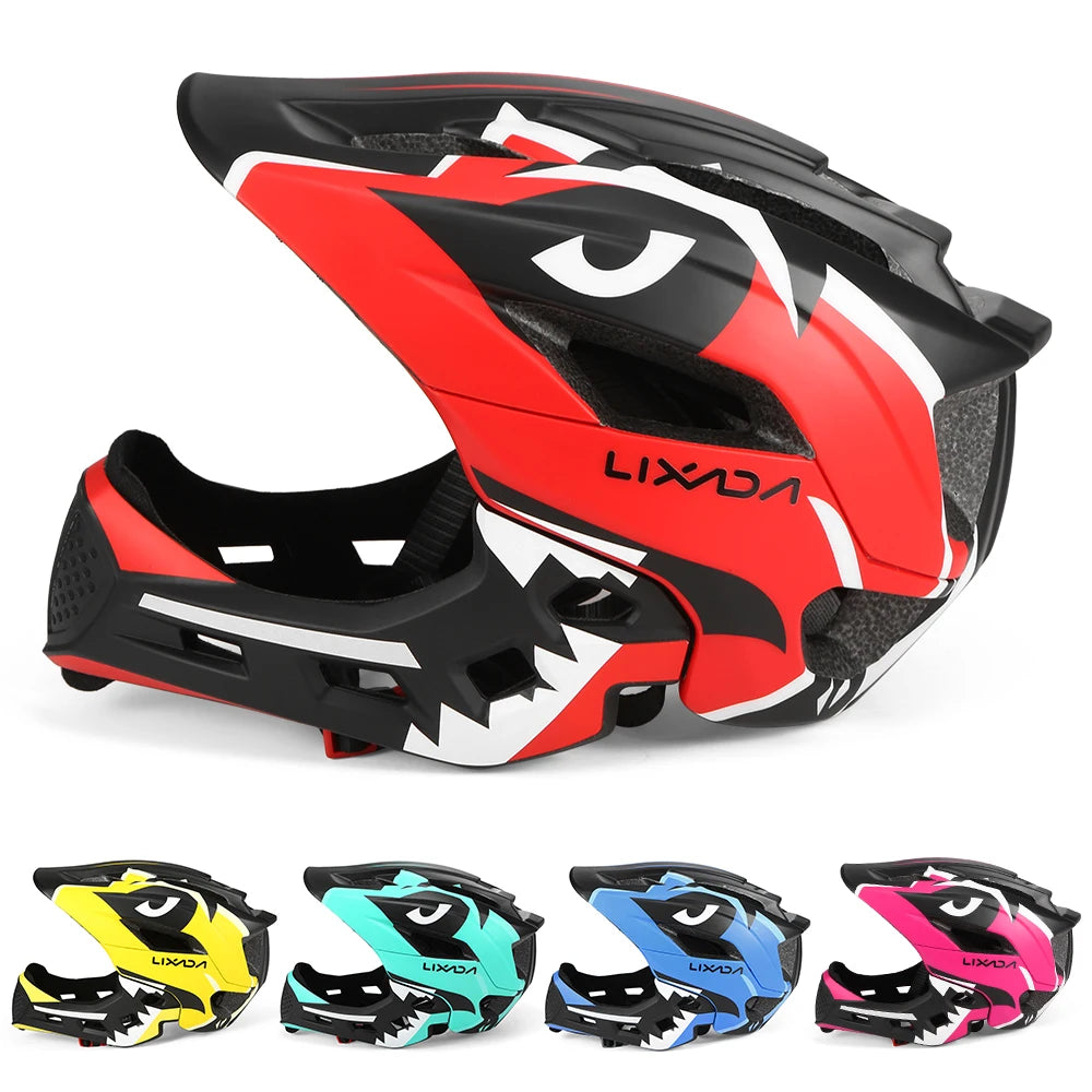 Lixada Kids Detachable Full Face Helmet Children Sports Safety Helmet for Cycling Skateboarding Roller Skating