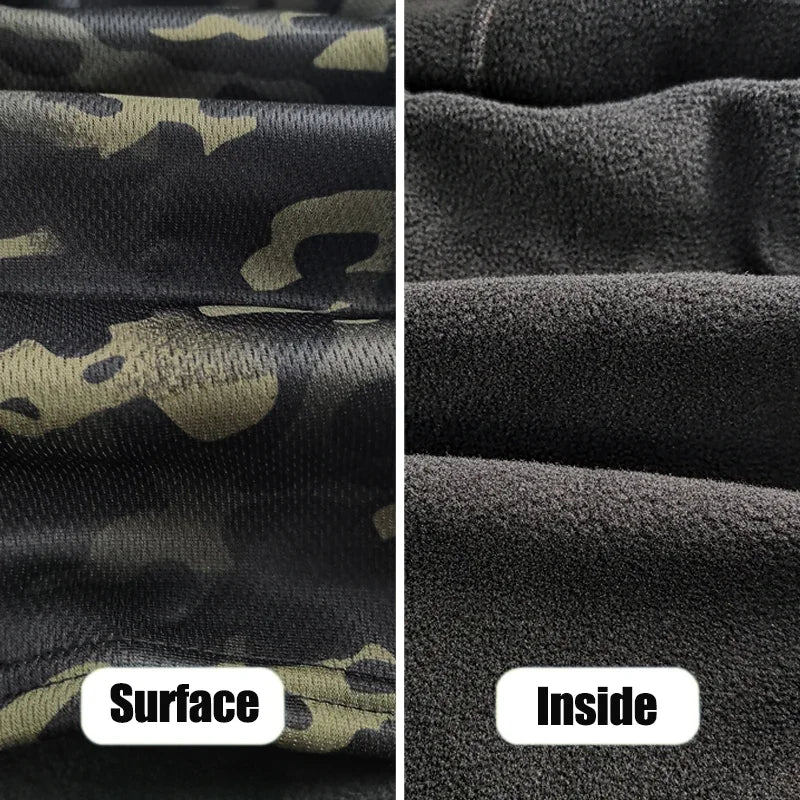 Winter Fleece Warm Camouflage Balaclava Outdoor Cold-proof Ski Cycling Full Face Mask Motorcycle Mask Helmet Lining