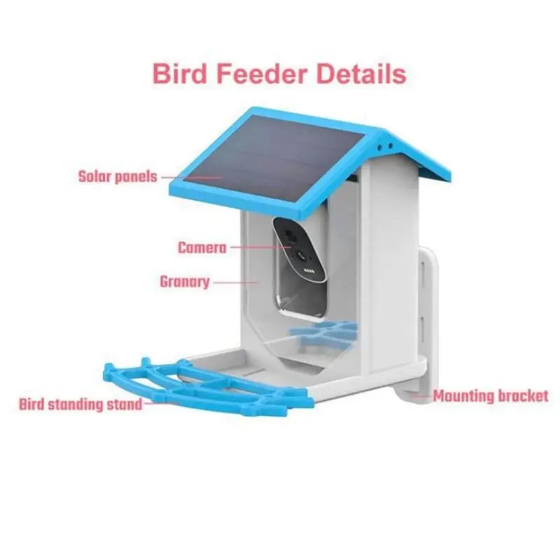 Smart Bird Feeder with Camera,2K HD Video, AI Identify Birds