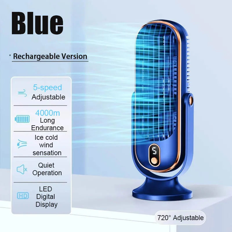 Portable Home Air Conditioning Fan 5-Speed 720° Swivel Outdoor Camping Air Cooler
