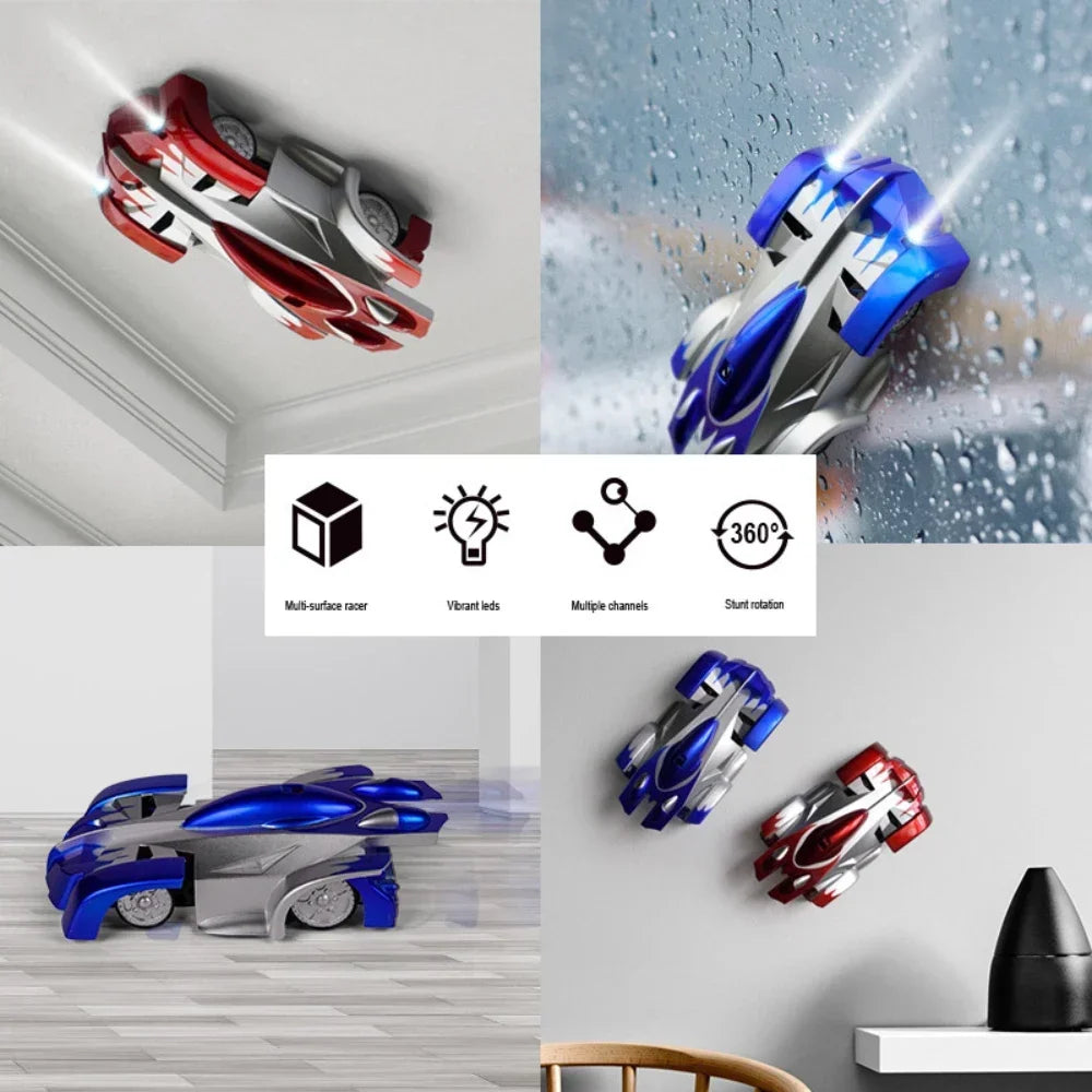 Wall Climbing Car With Light Anti Gravity 360 Rotating Model Electric Stunt Drifting