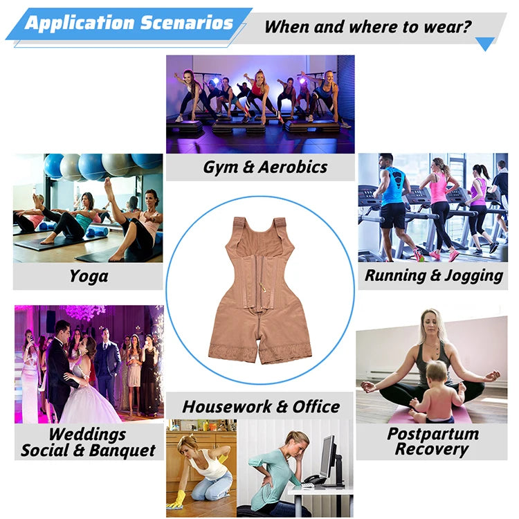 Shapewear for women's High Compression Girdle Shaper Colombian Fajas Shapewear Postpartum Belly flat Sheath Waist Trainer Belts Woman Extreme Corset