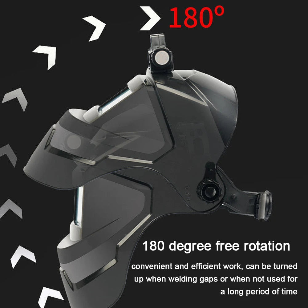 Auto Darkening Welding Facemask Automatic Variable Light Adjustment Large View Welding Masks for Arc Welding Grinding Cutting