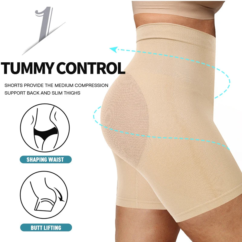 Shapewear for Women High Waist Seamless Body Shaper Shorts Shapewear Women Tummy Control Thigh Slimming Sculpting Butt Lifter Mesh Buttock Enhancer