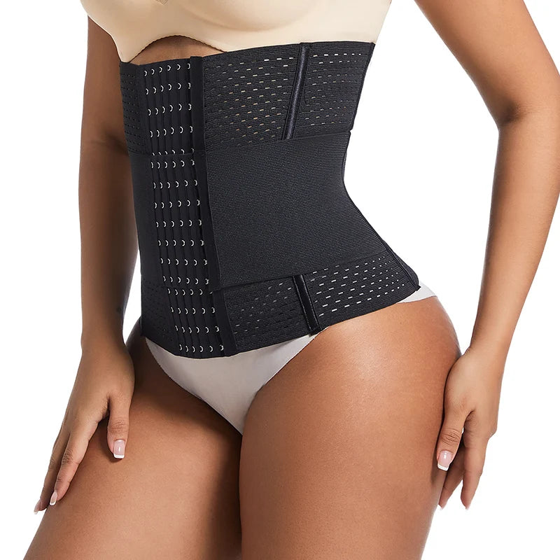 Shapewear for women's Tummy Control Belt  Waist Cinhcer Waist Trainer Body Shaper Slim Corset 6-Row Hook and Eye Closure