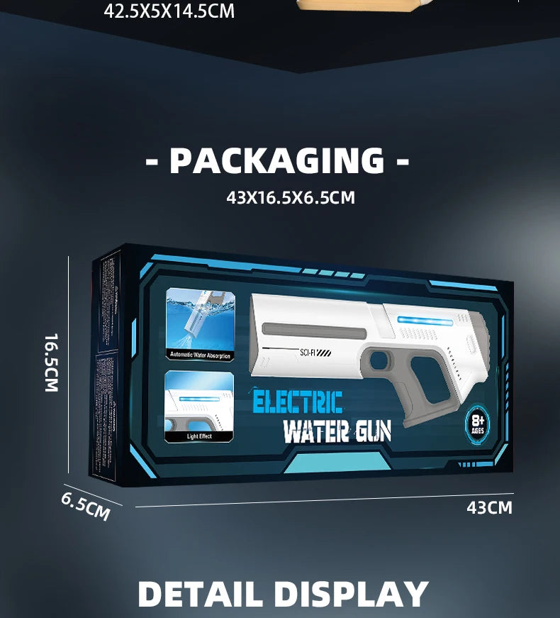 Electric Water Guns For Adults Powerful Squirt Automatic Water Suction Water Blasters Summer Outdoor Beach Toy For Boy Kid Gifts