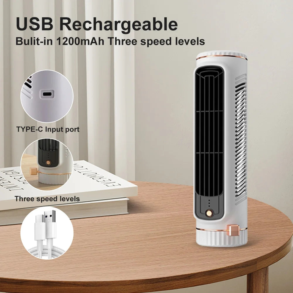 portable Desktop Tower Fans Circulation Air Conditioner 20dB Quiet Floor Fan