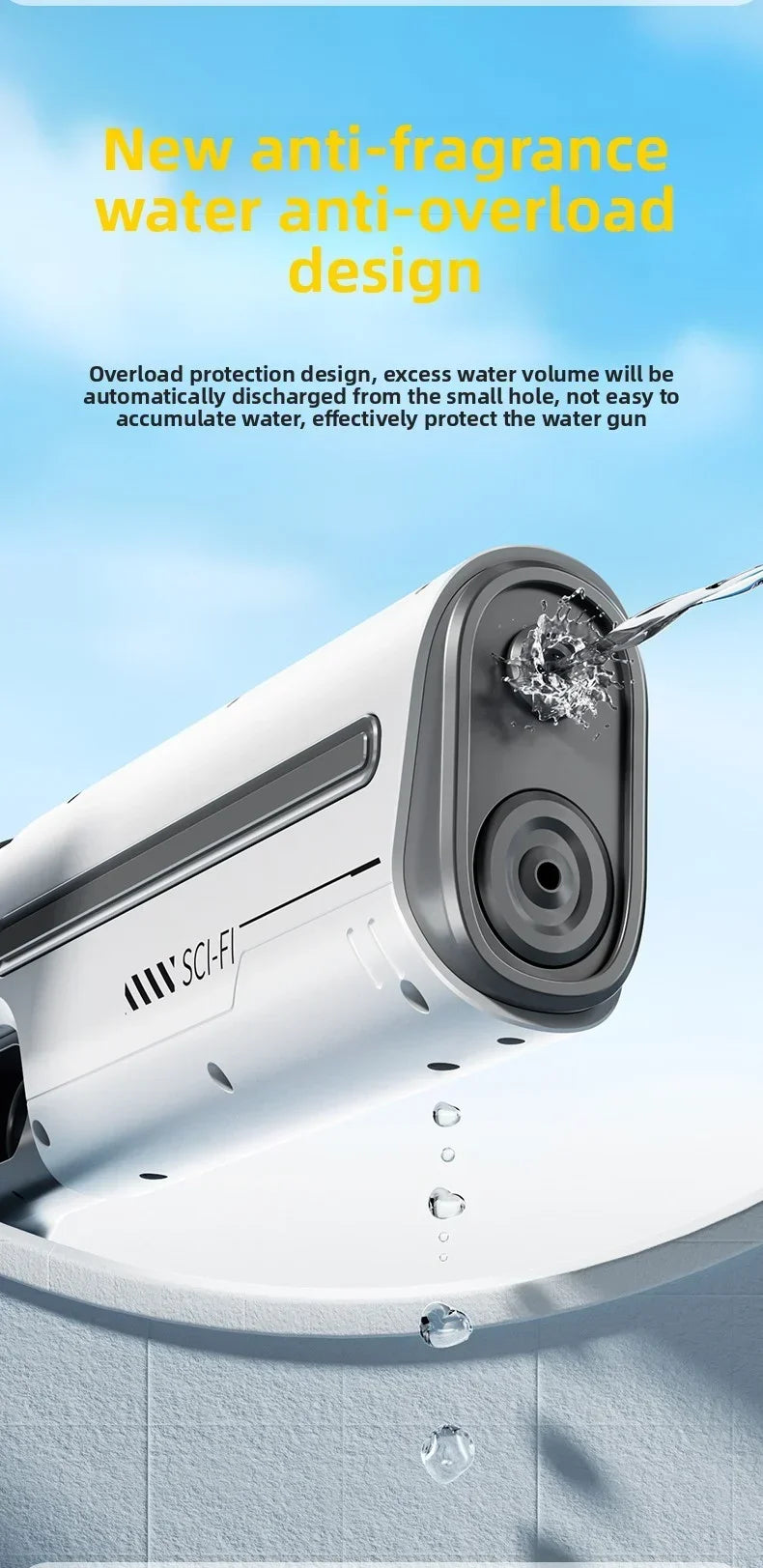 Children Fully Automatic Water Gun Storage Gun Large Capacity Electric Water Absorbing Toy Gun Summer Outdoor Water Toy Gift