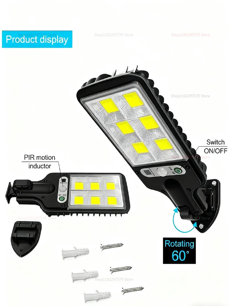 Solar LED Motion Sensor Lights Remote Control Induction Lights for Garden Patio