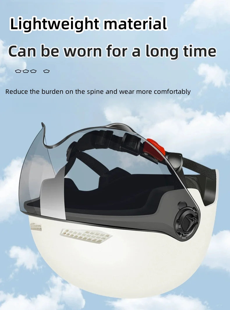 Men's motorcycle helmet - Comfortable and breathable. Bicycle and electric vehicle helmet - 3C certified safety equipment.