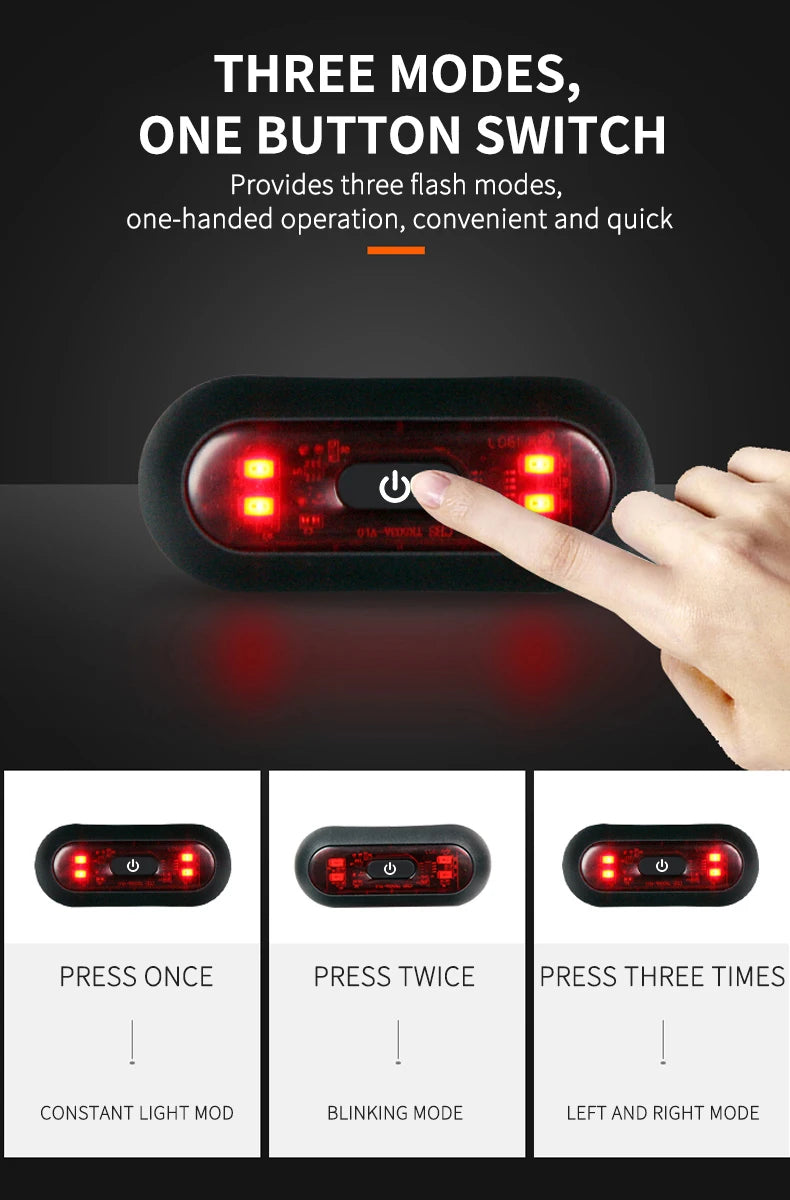 Luces Para Casco Bike Taillight Motorcycle Bicycle Helmet