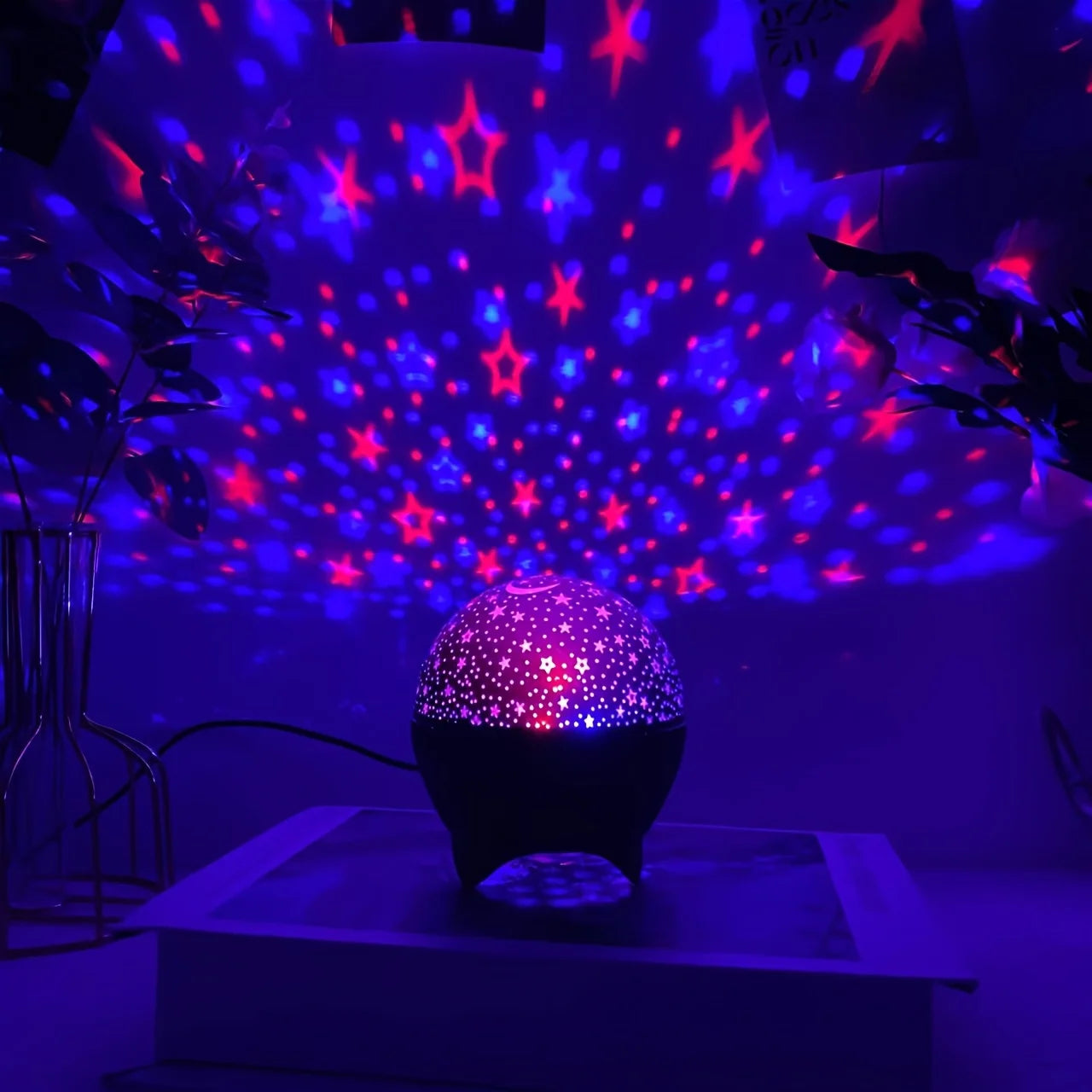 LED Starry Sky Projector Light Stars and Moon Projection 7 Modes Night Light