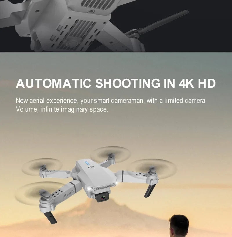 Drone E88 Pro WiFi FPV Drone - Single/Dual 4K/1080P Camera