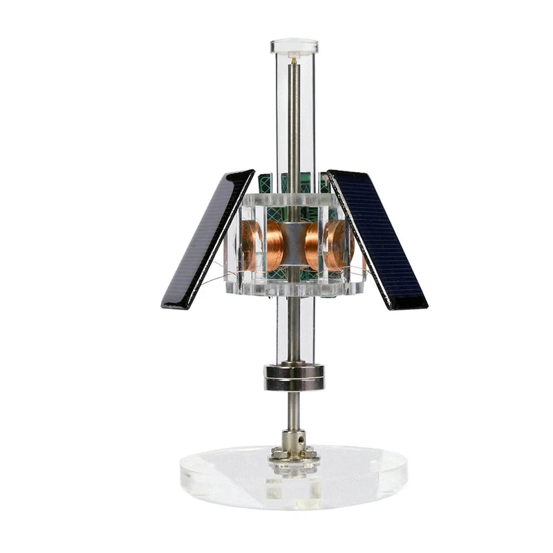 Magnetic Levitation Solar Motor Three-Sided Vertical Brushless Motor DIY Scientific Experiment Teaching Model Creative Gifts